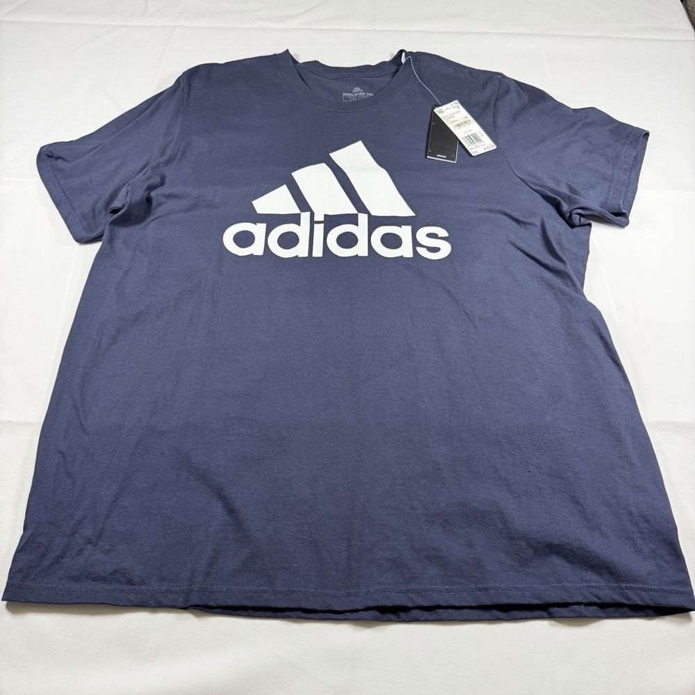 Adidas Basic Bos Tee T-Shirt Size 2XL Men's Navy Blue New Muscle Short Sleeve